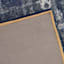 (B823) Teagan Navy Blue Floral Flatweave Area Rug, 5x7