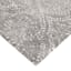 (C191) Hayne Grey Floral Shag Area Rug, 5x7