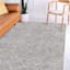 (C191) Hayne Grey Floral Shag Area Rug, 8x10