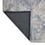 (B822) Whittington Blue Floral Medallion Runner, 2x7