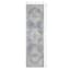 (B822) Whittington Blue Floral Medallion Runner, 2x7