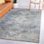 (B822) Whittington Blue Floral Medallion Runner, 2x7
