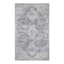 (B822) Whittington Blue Floral Medallion Accent Rug, 3x5