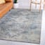 (B822) Whittington Blue Floral Medallion Accent Rug, 3x5