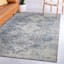 (B822) Whittington Blue Floral Medallion Area Rug, 5x7