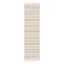 (B819) Panyer Ivory Striped Flatweave Runner, 2x7
