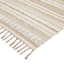 (B819) Panyer Ivory Striped Flatweave Runner, 2x7