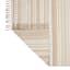 (B819) Panyer Ivory Striped Flatweave Area Rug, 5x7