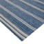 (B824) Ty Pennington Terrace Indigo Striped Flatweave Runner, 2x7