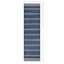 (B824) Ty Pennington Terrace Indigo Striped Flatweave Runner, 2x7