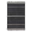 (B817) Hutton Black Flatweave Tassel Area Rug, 5x7