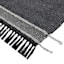 (B817) Hutton Black Flatweave Tassel Area Rug, 8x10