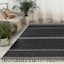 (B817) Hutton Black Flatweave Tassel Area Rug, 8x10