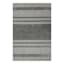 (A483) Laila Ali Albion Grey Striped Woven Area Rug, 5x7