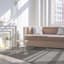 (A483) Laila Ali Albion Grey Striped Woven Area Rug, 8x10