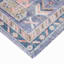 (B828) Blue Floral Medallion Washable Accent Rug, 3x5
