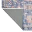 (B828) Blue Floral Medallion Washable Accent Rug, 3x5