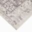 (B829) Grey & White Floral Washable Runner, 2x7