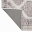 (B829) Grey & White Floral Washable Accent Rug, 3x5