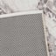 (B829) Grey & White Floral Washable Accent Rug, 3x5