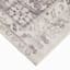 (B829) Grey & White Floral Washable Area Rug, 5x7