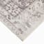 (B829) Grey & White Floral Washable Area Rug, 8x10