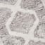 (B829) Grey & White Floral Washable Area Rug, 8x10