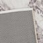 (B829) Grey & White Floral Washable Area Rug, 8x10