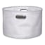 Light Grey Round Fabric Storage Basket, Large