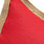 Red Jute Trim Outdoor Throw Pillow, 18"