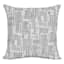 Found & Fable Grey Textured Square Outdoor Throw Pillow, 16"