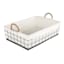 Lined Rectangle Wire Storage Basket, Large