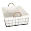 Lined Rectangle Wire Storage Basket, Large