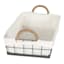 Lined Rectangle Wire Storage Basket, Small