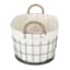 Lined Oval Wire Storage Basket, Extra Large