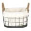 Lined Oval Wire Storage Basket, Small