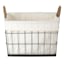 Lined Rectangle Wire Storage Basket, Extra Large