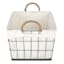 Lined Rectangle Wire Storage Basket, Extra Large