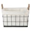 Lined Rectangle Wire Storage Basket, Medium