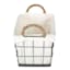 Lined Rectangle Wire Storage Basket, Medium