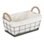 Lined Rectangle Wire Storage Basket, Small