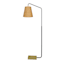 Honeybloom Black & Brass Finish Task Floor Lamp with Wicker Shade, 60"