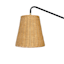 Honeybloom Black & Brass Finish Task Floor Lamp with Wicker Shade, 60"