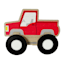 Tiny Dreamers Red Wood Truck Figurine, 4.5"