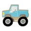 Tiny Dreamers Blue Wood Truck Figurine, 4.5"