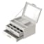 Grey Drawer Leather Jewelry Organizer