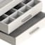 Grey Drawer Leather Jewelry Organizer