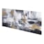 Crosby St. Embellished Grey & White Abstract Canvas Wall Art, 48x18