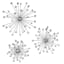 3-Piece Silver Burst Wall Decor Set