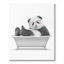 Panda Bathtub Canvas Wall Art, 12x16